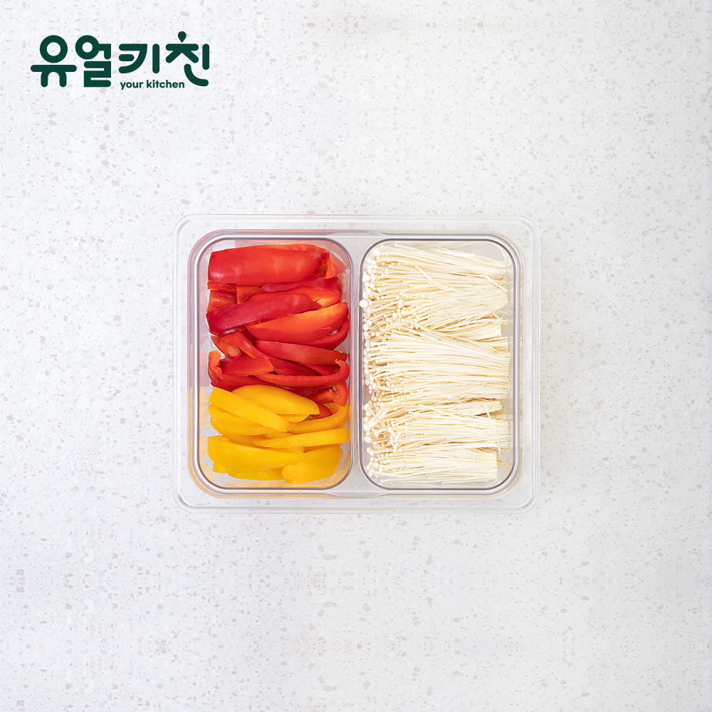 PC 더블밧드 플라스틱 바트 투명 1/4 - 상세 이미지 2