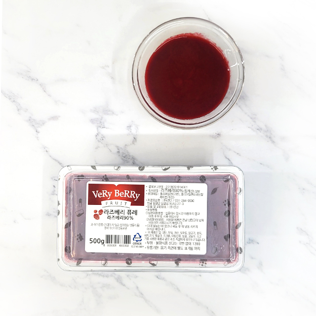 [아이스박스 포함] 냉동 라즈베리 퓨레 과일퓨레 500g