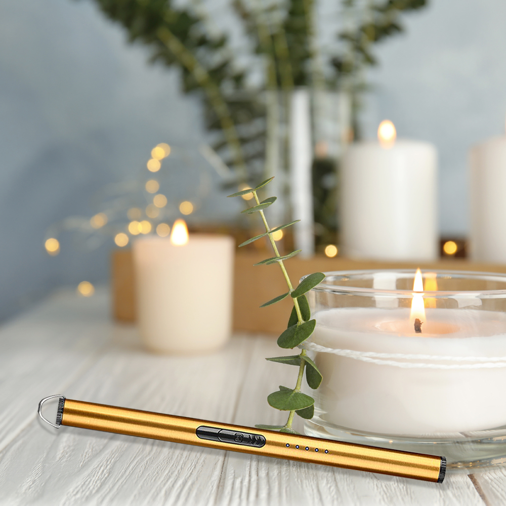 노바리빙 플라즈마라이터 플렉시블 USB 충전식 전기라이터 블랙 캔들