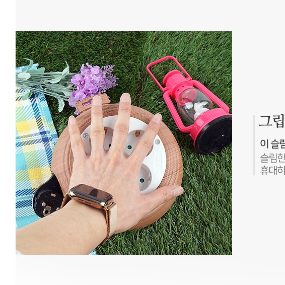 4구 3M 캠핑멀티탭 회전 휴대용멀티탭 캠핑용멀티탭 - 상세 이미지 2