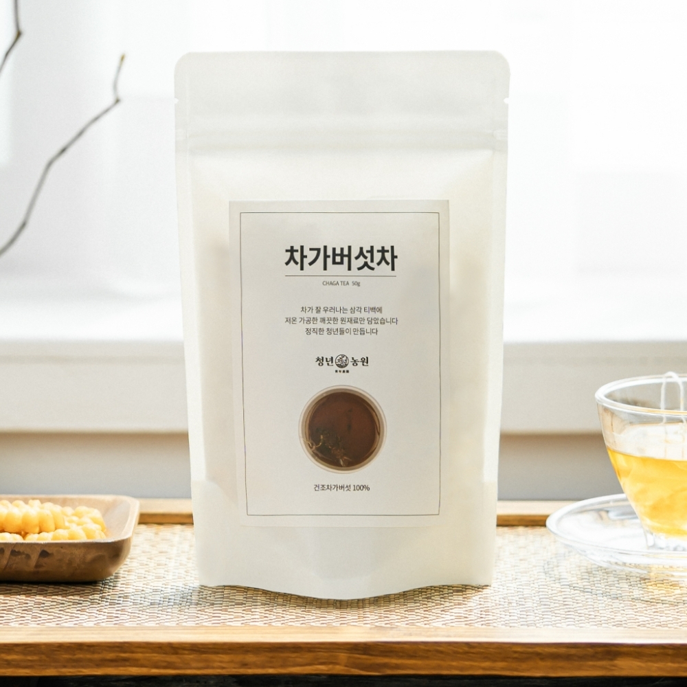 [청년농원] 차가버섯차 러시아 차가버섯 효능 생분해 티백 - 상세 이미지 2
