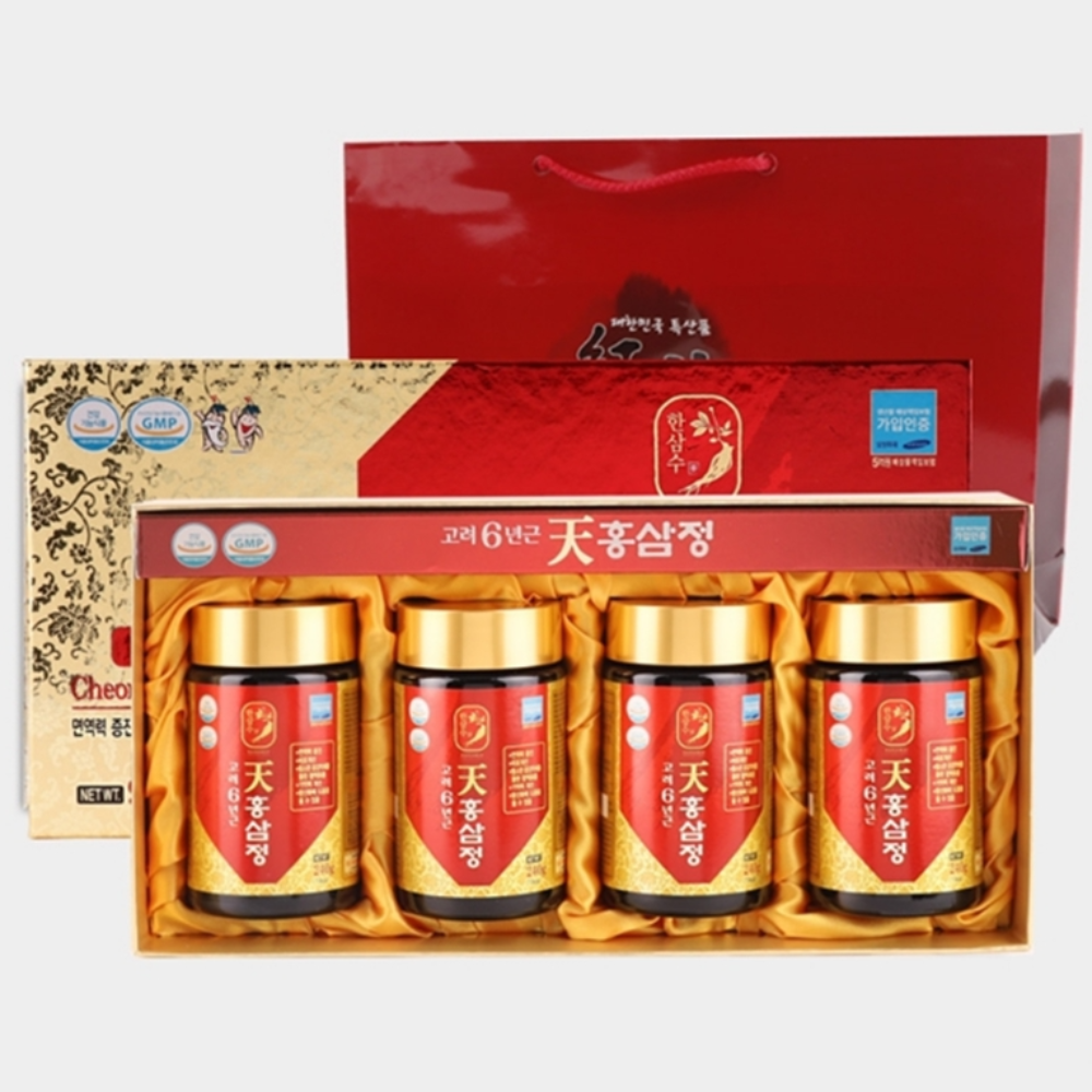고려 6년근 홍삼 농축액 진액 240g x4병 홍삼정 면역력 피로 혈행 기억력 홍삼진고 제품 이미지