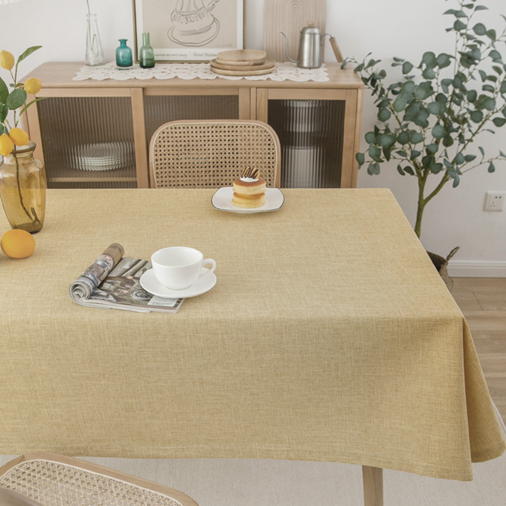 방수 린넨 식탁보 북유럽 패브릭 테이블보 4인용
