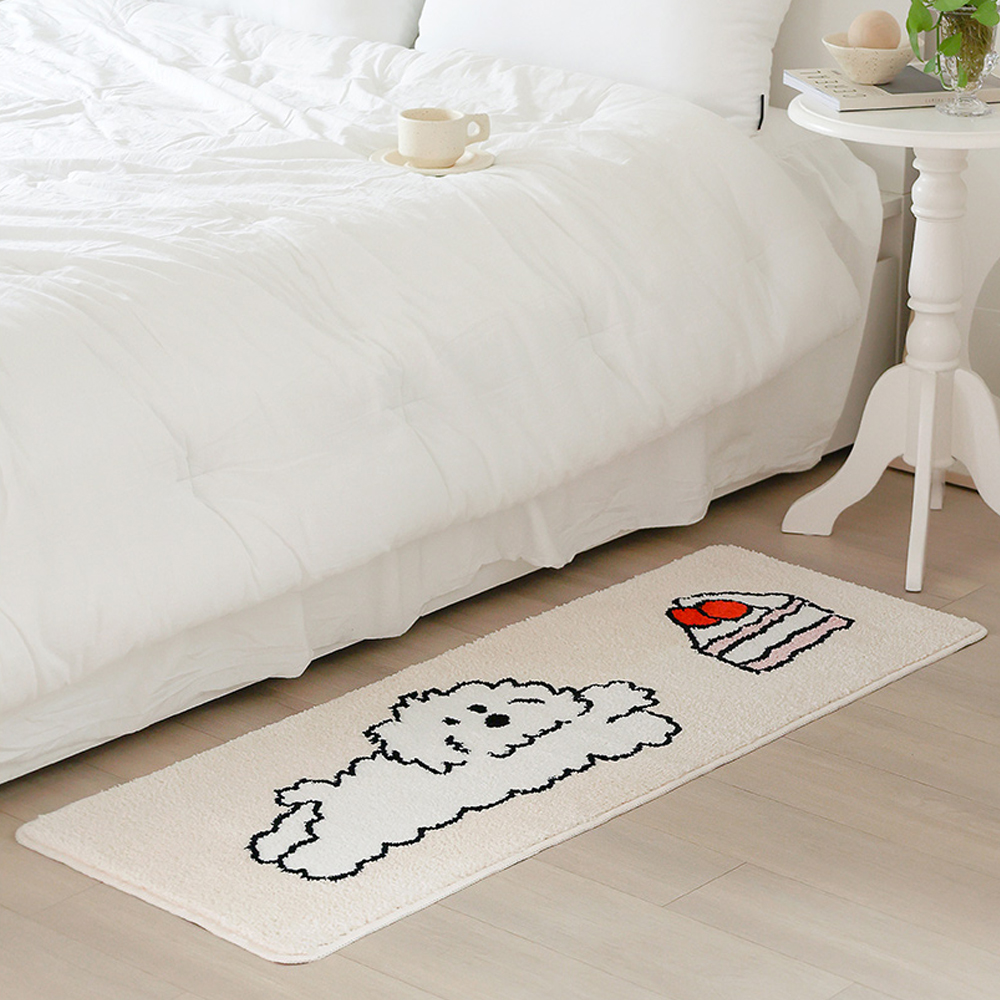 귀여운 강아지 발매트 침대 롱러그 욕실 주방 얇은매트 페퍼