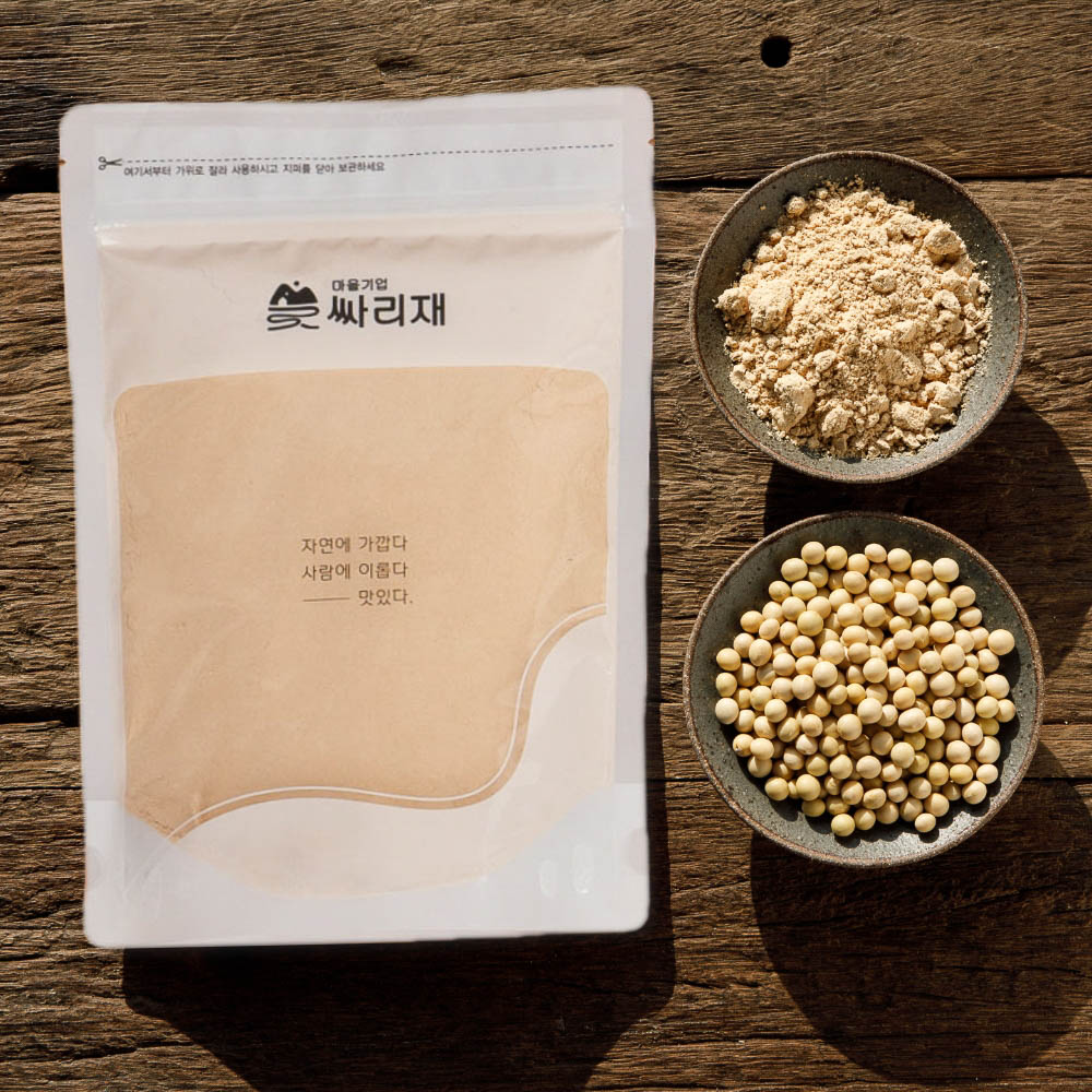 싸리재 볶음 인절미가루 콩물가루 콩국수 팥빙수 국산 볶은 고소한 콩가루 300g, 1개 - 상품 이미지