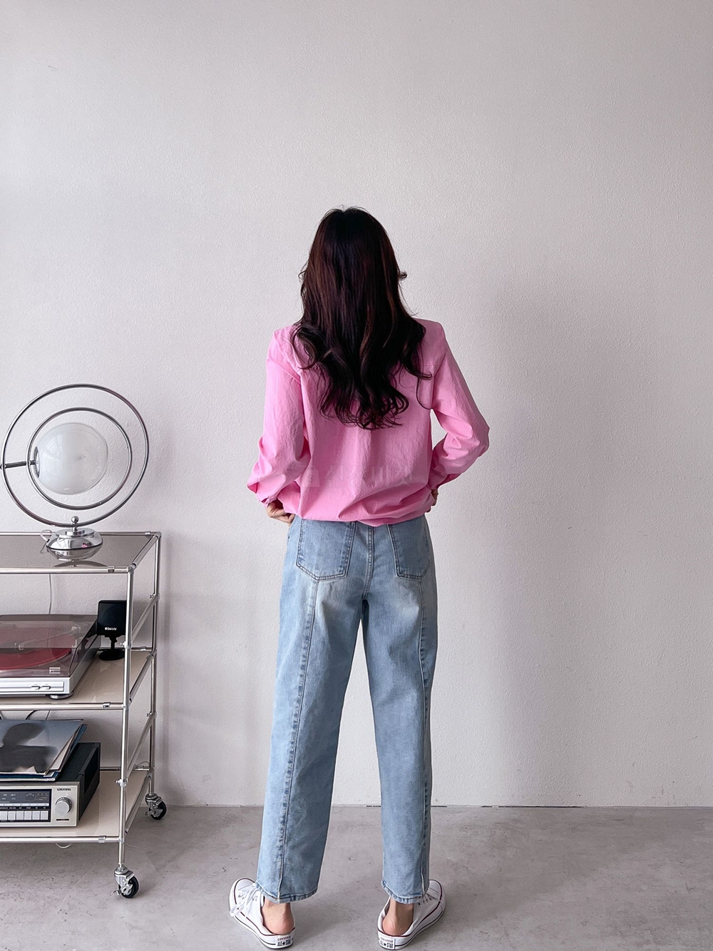 아이스 컷팅 배기 와이드 데님 팬츠 이미지 6