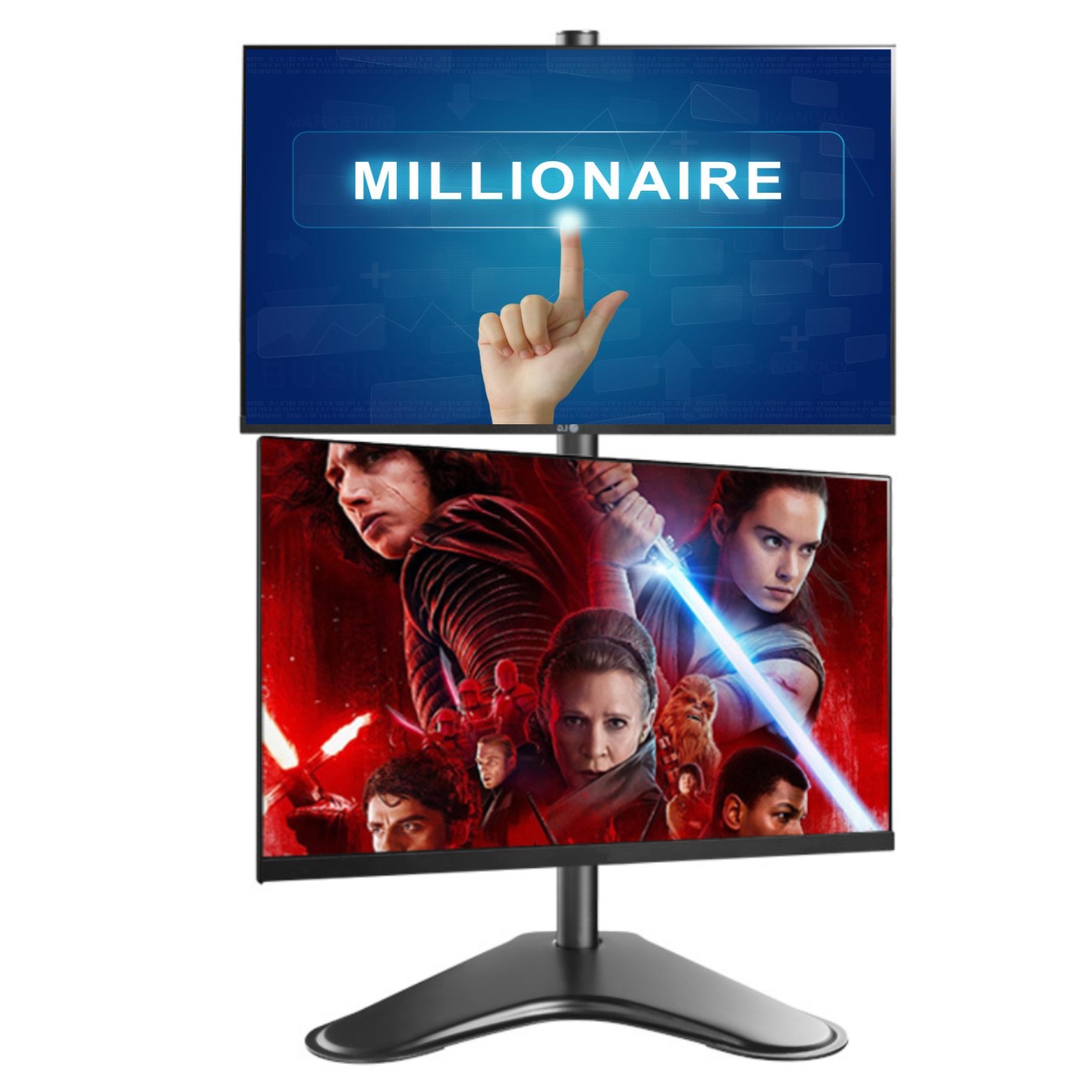 주식 모니터 걸이 수직 모니터 암 거치대 듀얼 모니터 스탠드