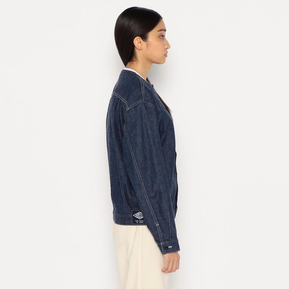 단톤 우먼스 데님 카라리스 블루종 (DENIM COLLARLESS BLOUSON) 이미지 4