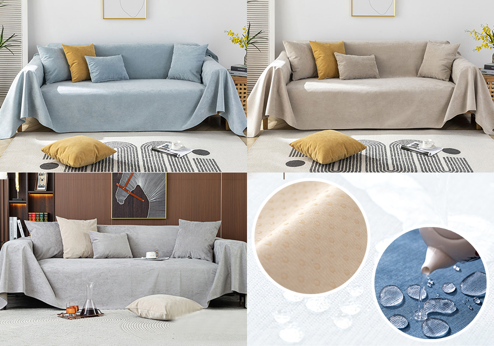 방수 쇼파패드 넓은 돌 흙 소파매트 토퍼 쇼파천갈이 커버 덮개 깔개 오트밀 90x160