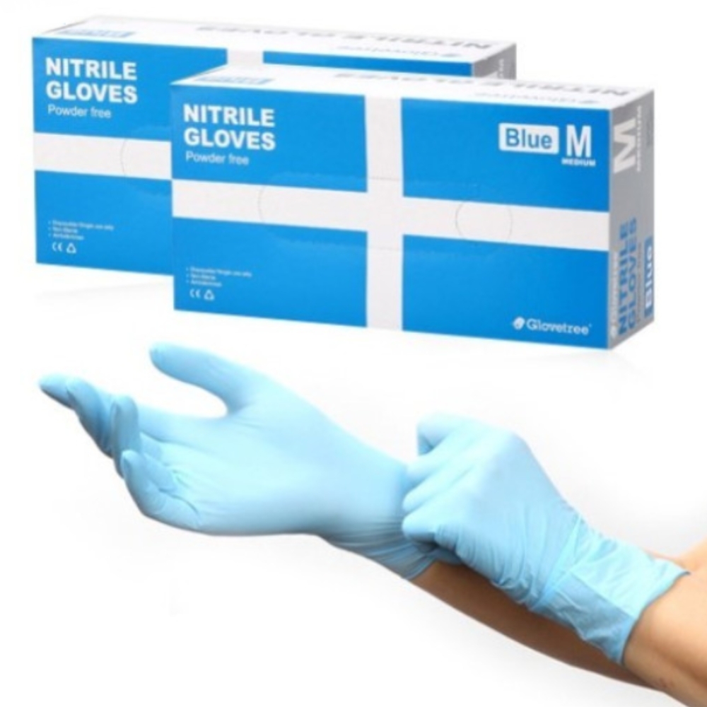 두꺼운 니트릴 라텍스장갑 세차 청소 요리 셰프 식품용 장갑 100매 일회용