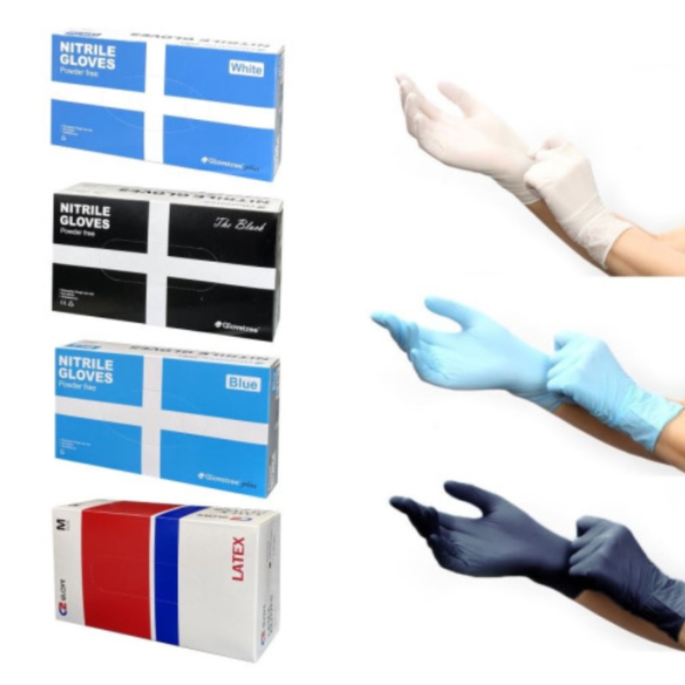 두꺼운 니트릴 라텍스장갑 세차 청소 요리 셰프 식품용 장갑 100매 일회용