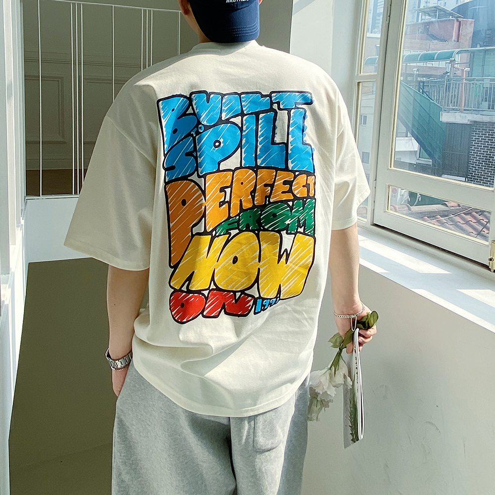 남자오버핏반팔티 안비치는흰티 쿨티셔츠 - 상품 이미지