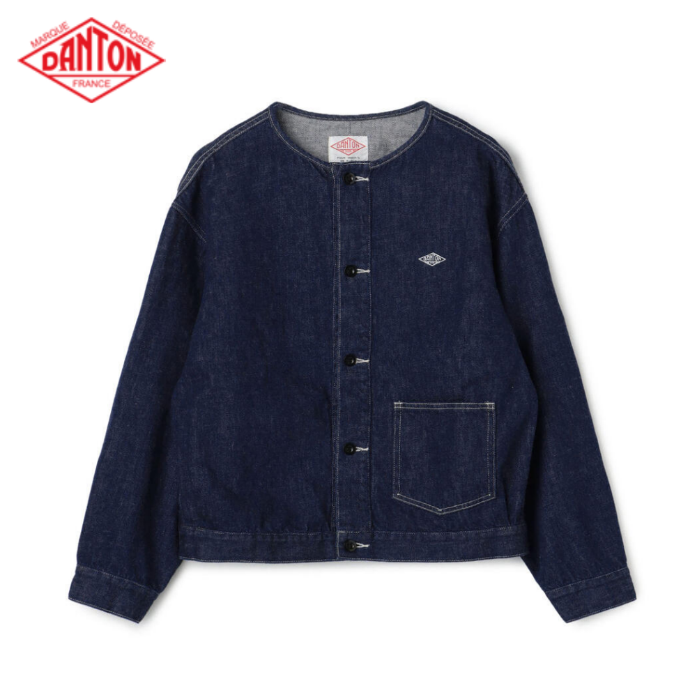 단톤 우먼스 데님 카라리스 블루종 (DENIM COLLARLESS BLOUSON) 이미지 1