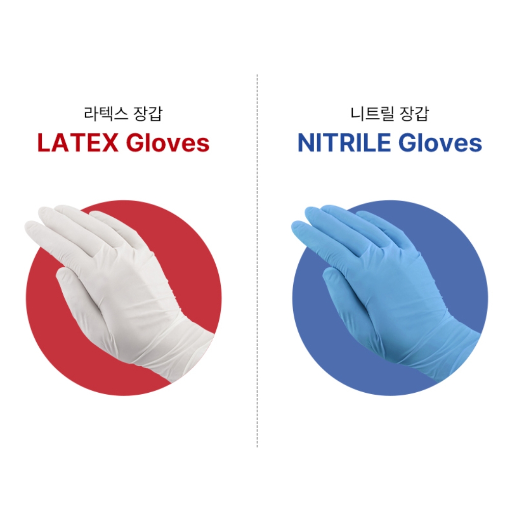 두꺼운 니트릴 라텍스장갑 세차 청소 요리 셰프 식품용 장갑 100매 일회용