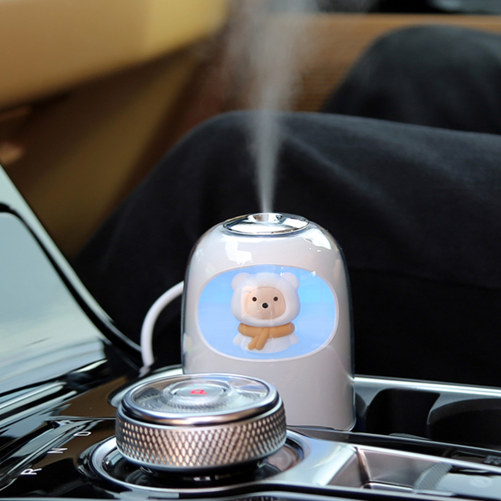 베러댄 곰돌이 미니가습기 (필터2개) USB 탁상용 차량용겸용 7컬러 무드등