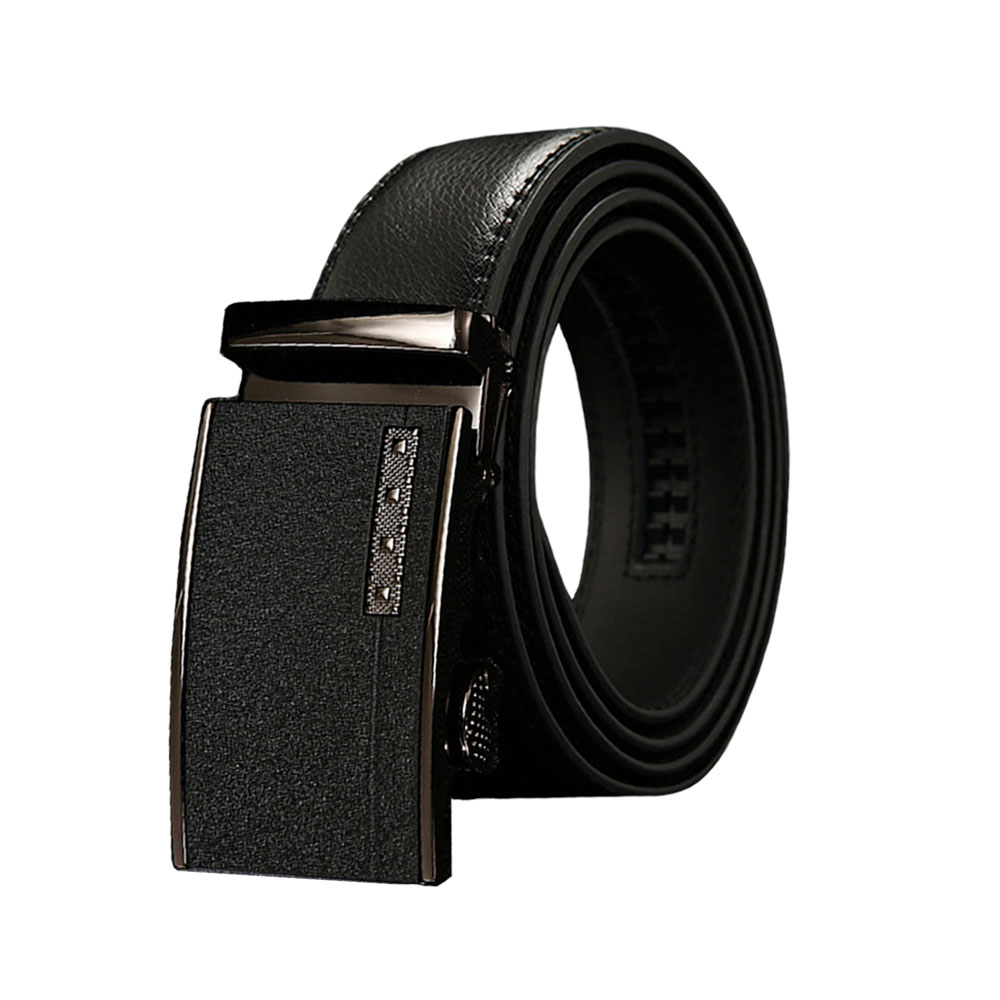 맨즈 남자 벨트 고급 블랙 소가죽 자동 오토 버클 정장 허리띠 남성벨트