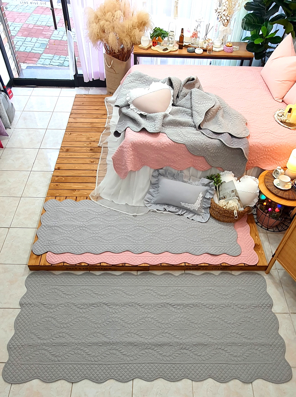 목화솜 퀼팅 돌 흙 쇼파패드 4인용 3인용 쇼파커버