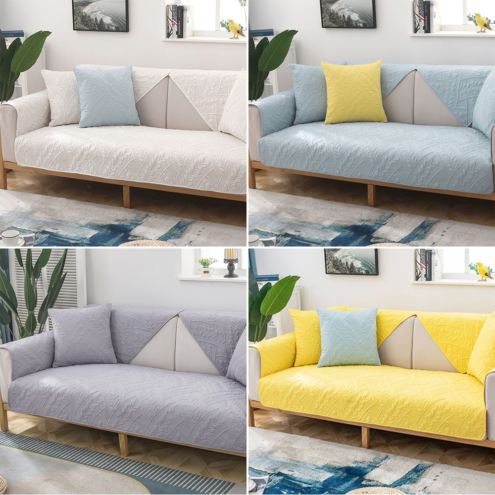 쇼파패드 넓은 돌 흙 소파 매트 토퍼 순면 커버 덮개 깔개 사계절 화이트 70x150