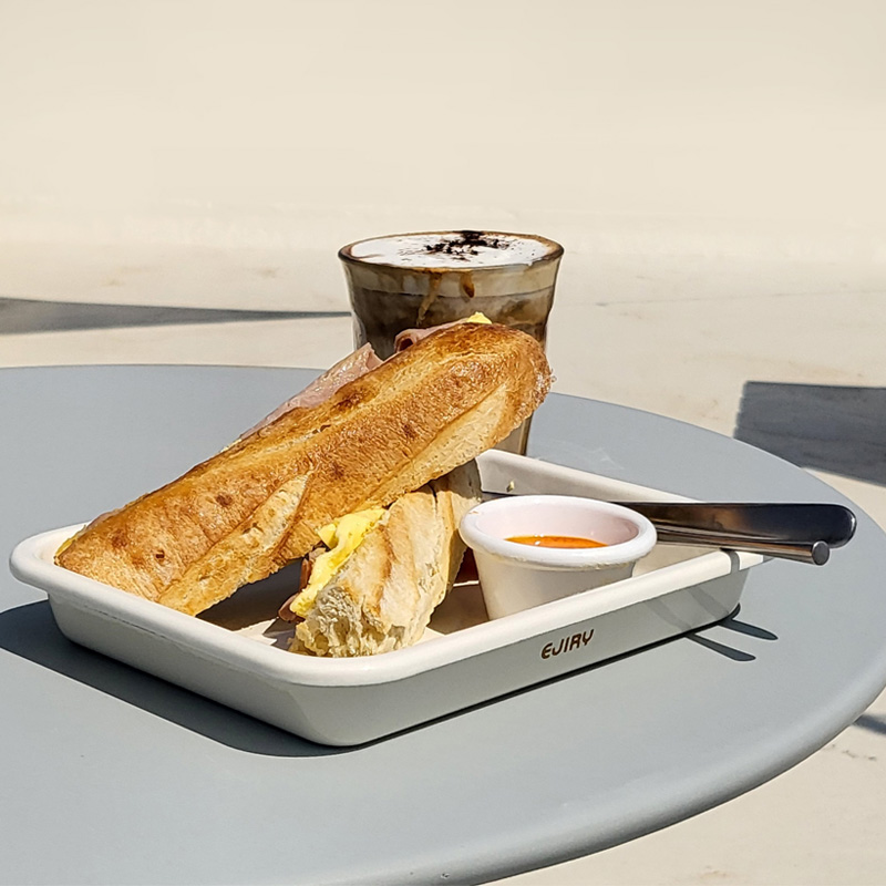 에지리 노르딕 법랑 사각 트레이 S (와이어렉 포함) 발뮤다 토스터기 호환 베이킹 트레이