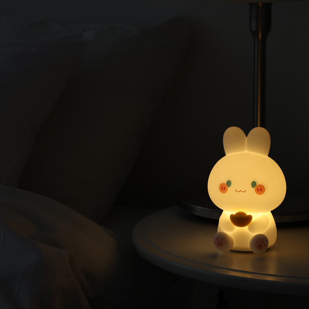 무둥 토끼무드등 수면등 실리콘무드등 아이방 침실조명 캐릭터무드등 - 상세 이미지 4