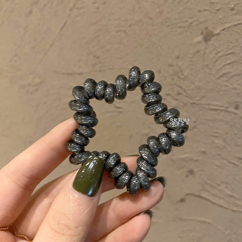 별 전화선머리끈 컬러 자국없는 스프링머리끈 - 상세 이미지 5