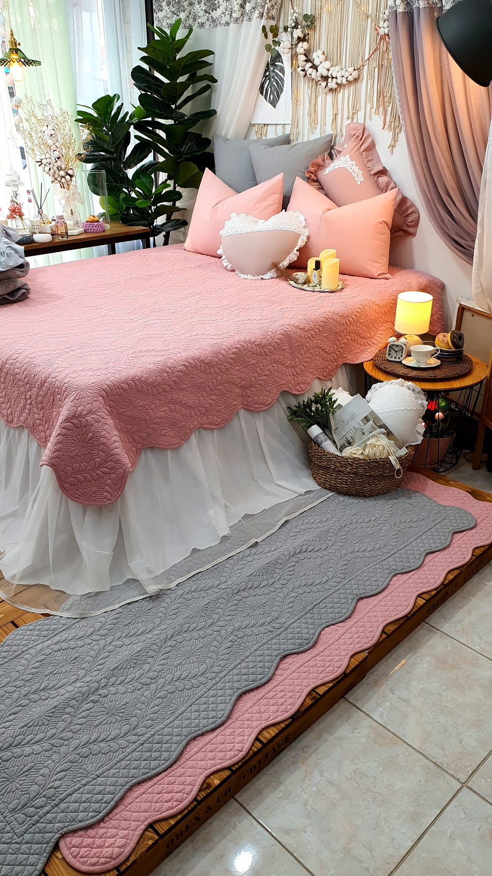 목화솜 퀼팅 돌 흙 쇼파패드 4인용 3인용 쇼파커버