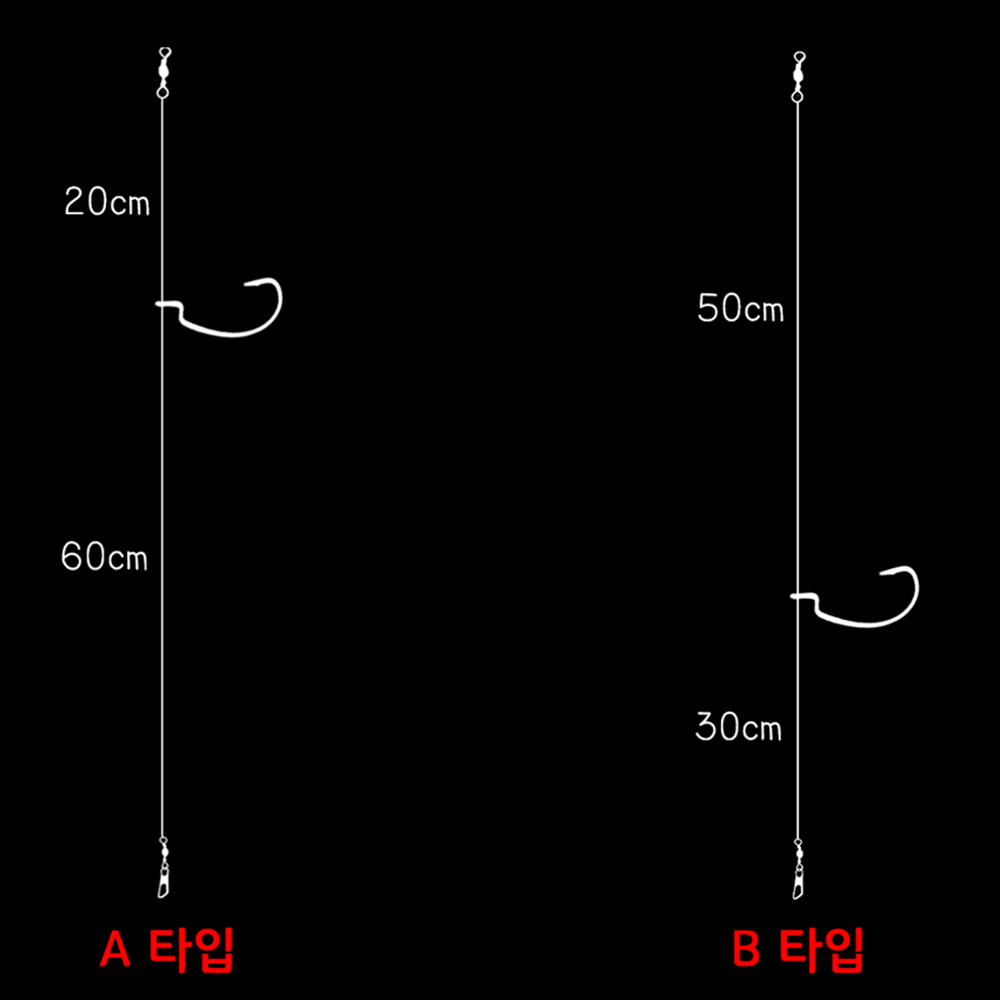 포토리아 광어다운샷 채비 팔로마노트 매듭 대광어 국내생산 A타입 스트레이트 훅 4호 - 상세 이미지 4