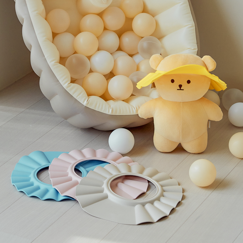 (네이버 국민템) 아가드 베이비버블 유아 아기 샴푸캡 헤어캡 옐로우