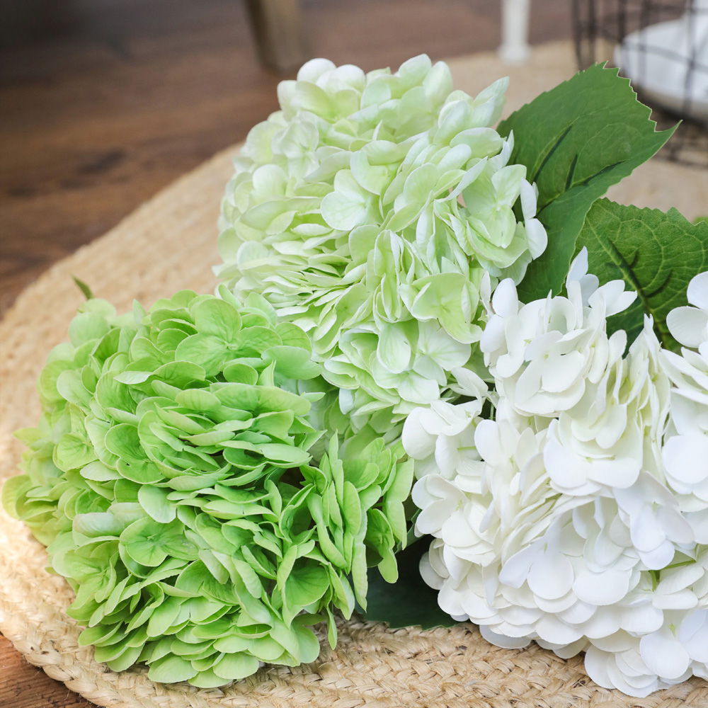 리얼 터치 고급 수국 인조 조화 꽃 인테리어 화병 꽃병 장식 이미지 3