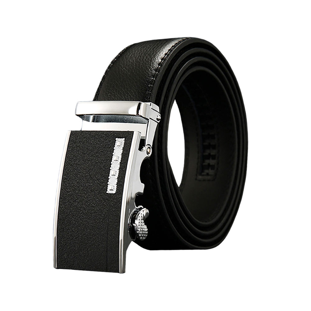 맨즈 남자 벨트 고급 블랙 소가죽 자동 오토 버클 정장 허리띠 남성벨트