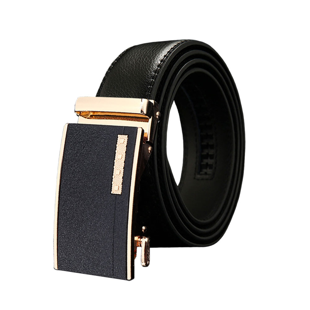 맨즈 남자 벨트 고급 블랙 소가죽 자동 오토 버클 정장 허리띠 남성벨트