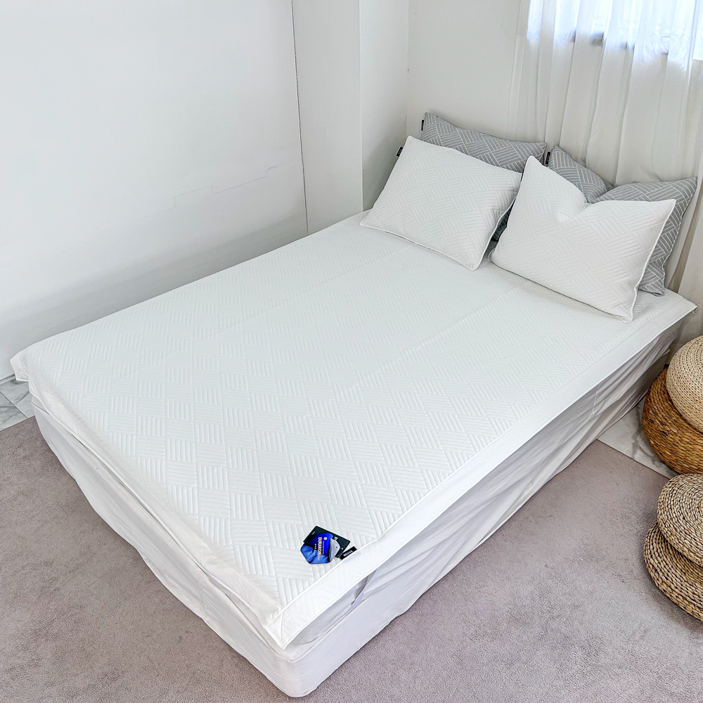 레오나 25년 듀라론 냉감패드 퀸 Q 고정밴드 여름침대패드