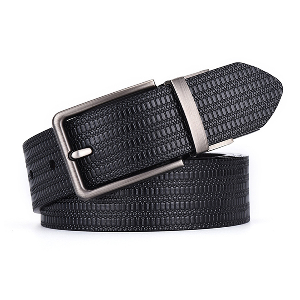 맨즈 남자 벨트 캐주얼 양면 소가죽 회전 버클 정장 허리띠 남성벨트 - 상세 이미지 4