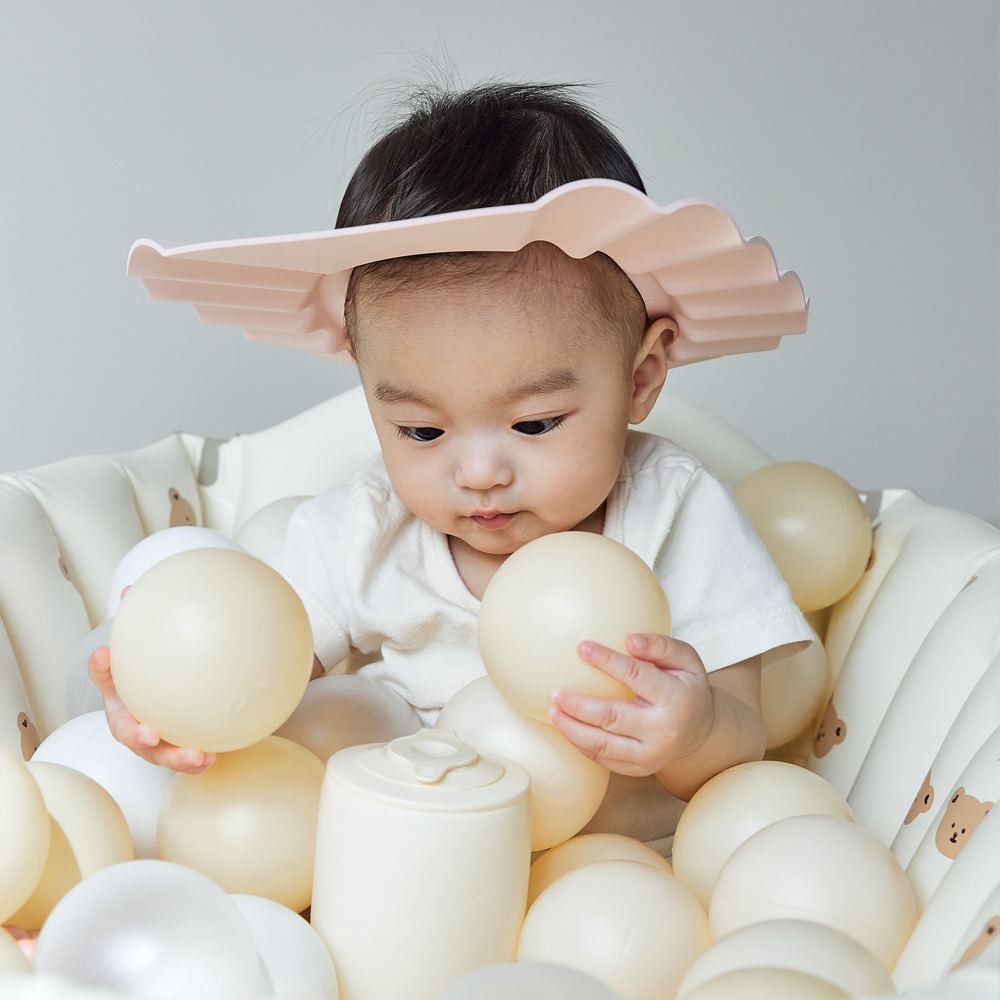 (네이버 국민템) 아가드 베이비버블 유아 아기 샴푸캡 헤어캡 옐로우