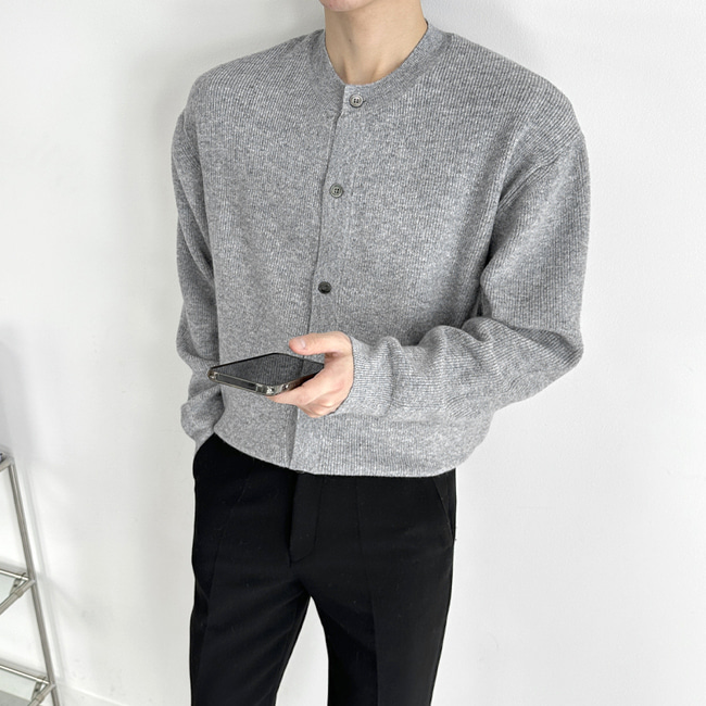 남자 카라스코 봄 가을 간절기 하찌 라운드 가디건 7컬러 이미지 2