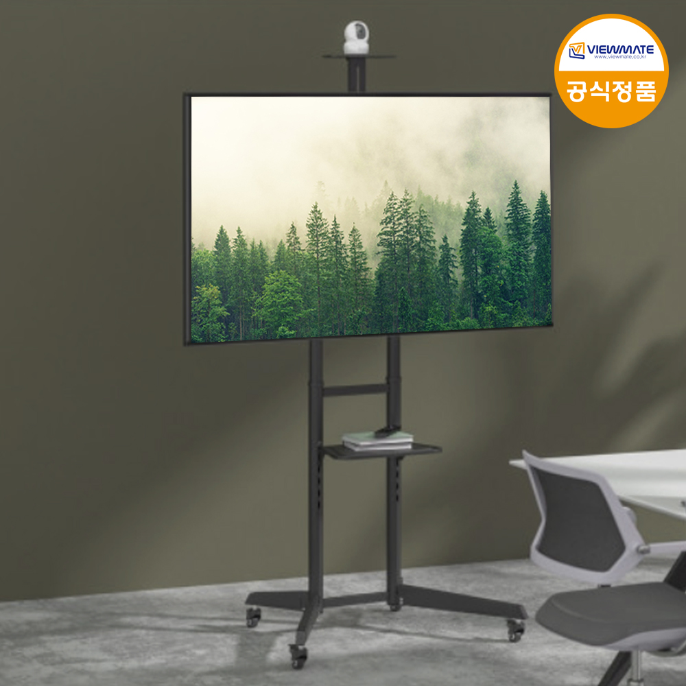 뷰메이트 이동식티비거치대 TV스탠드 거치대 삼성 LG 호환 T1028B - 상품 이미지