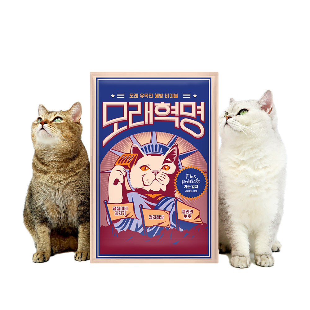 모래혁명 가는 입자 무향 고양이 벤토나이트 모래 6kg, 3개 - 상세 이미지 4