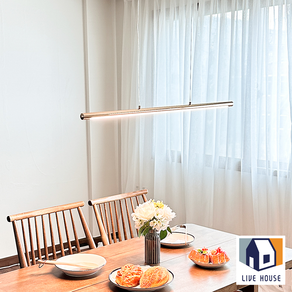 일자 식탁 조명 LED 골드 식탁등