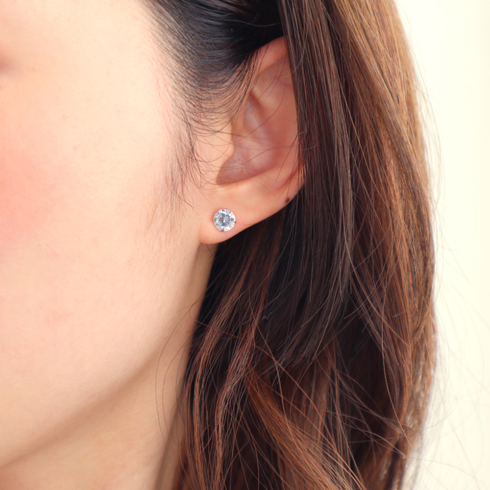 14k 골드 큐빅 지르코니아 데일리 귀걸이 한쌍 2ea