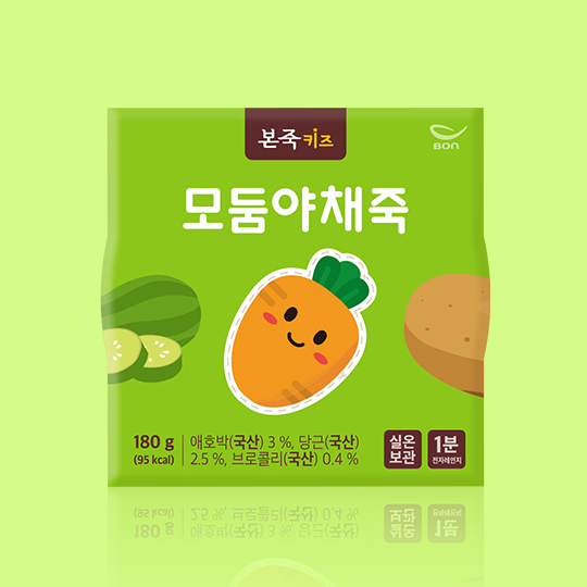 [베이비본죽] 키즈죽 4종 8개+소고기 미니 장조림 1팩 (36개월이상)