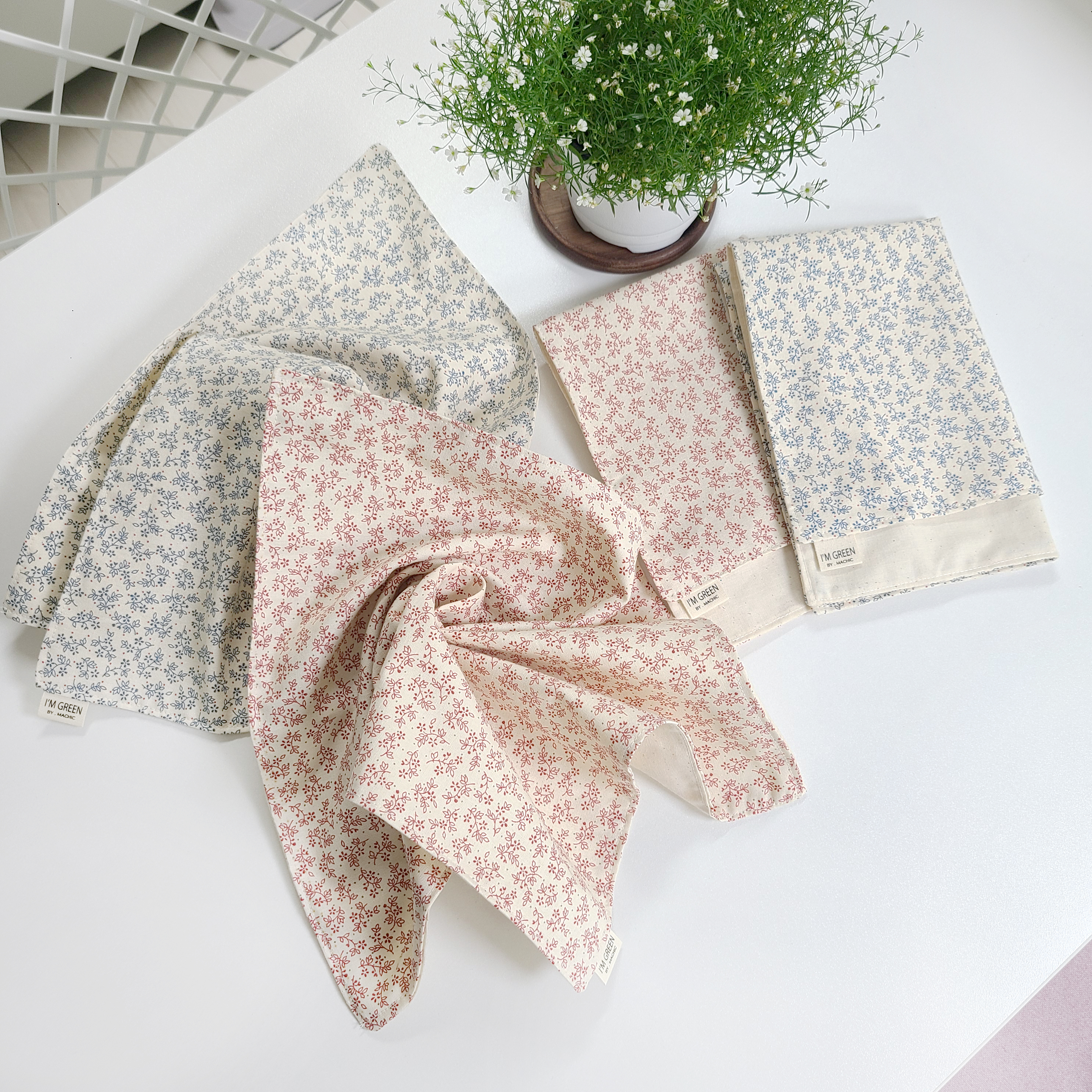 고급수제 패브릭테이블매트 티매트 꽃무늬테이블보