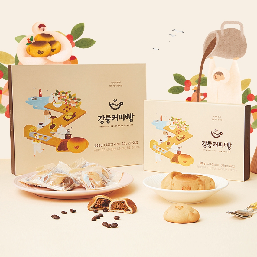 강릉 커피 빵 콩빵 강릉 팥 앙금 택배 커피잼 선물세트 답례품 - 상세 이미지 2