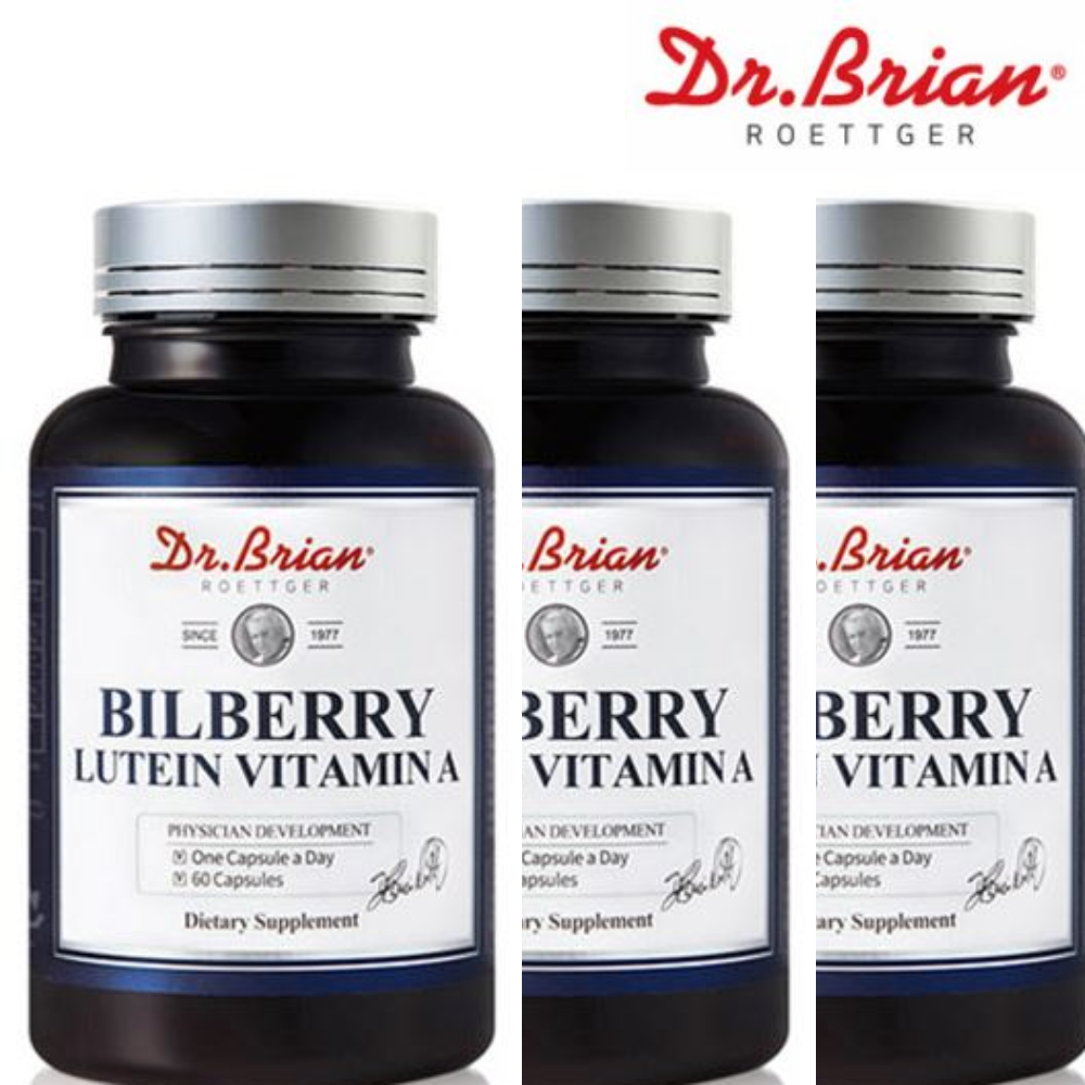 닥터브라이언 빌베리 루테인 비타민A 60캡슐 x3병 6개월 마리골드 눈 건강 피로 영양제 제품 이미지