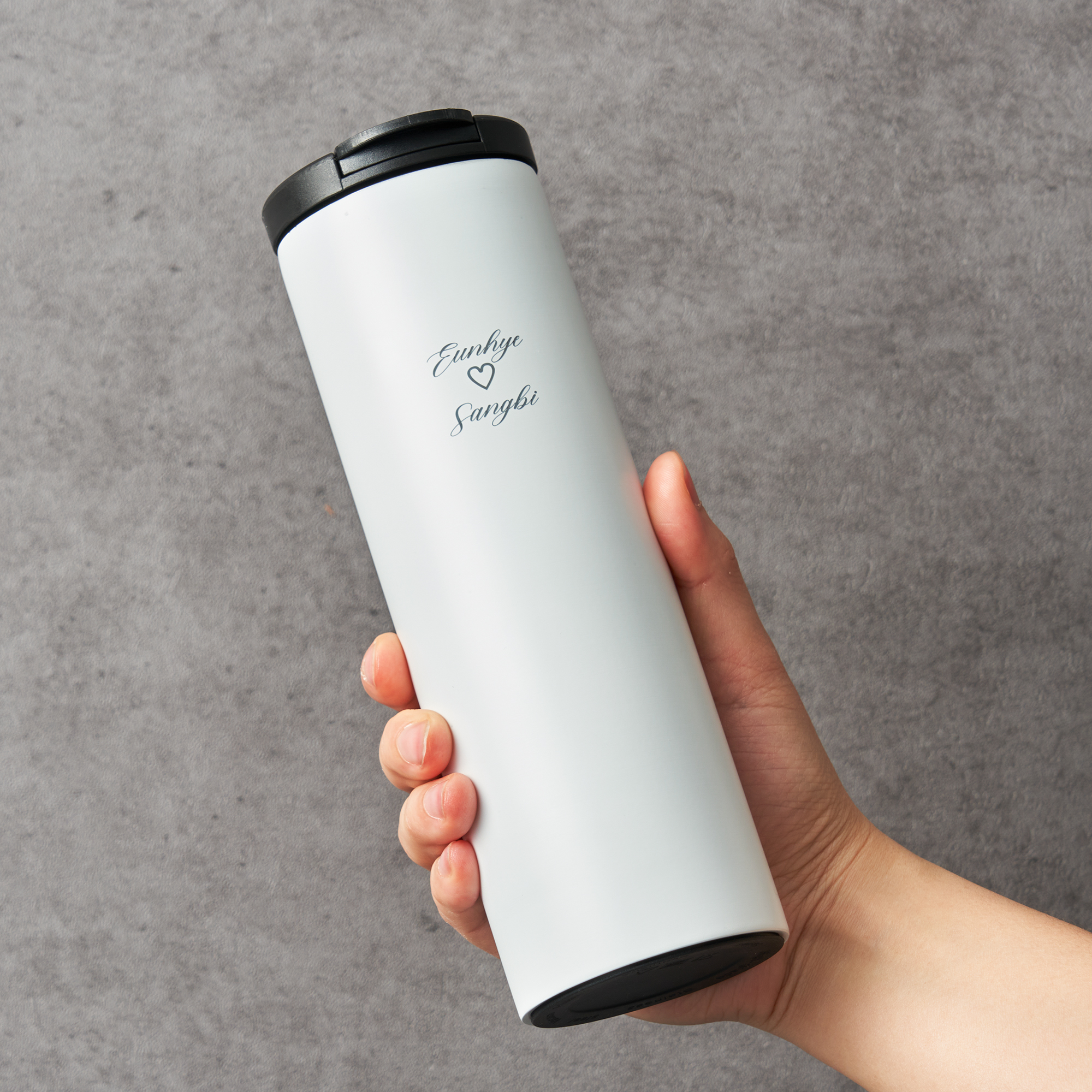커스텀 글씨각인 레터링 마음 스텐 텀블러 500ml 이미지 8
