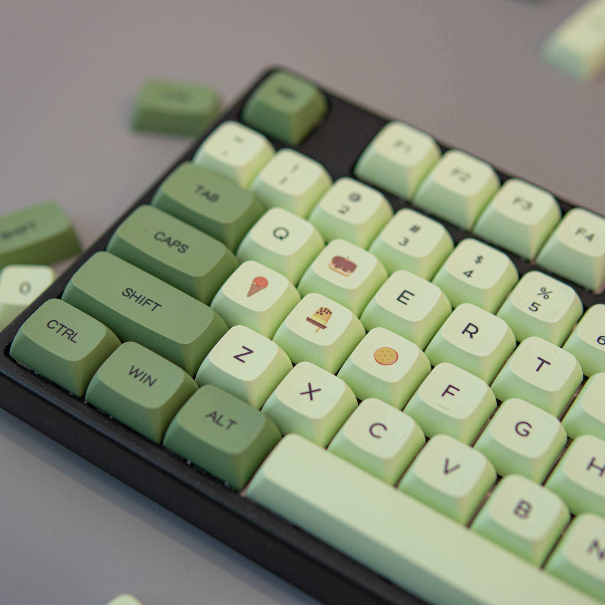 녹차 XDA PBT 키캡 기계식 키보드 텐키리스 독거미 말차 - 상세 이미지 3