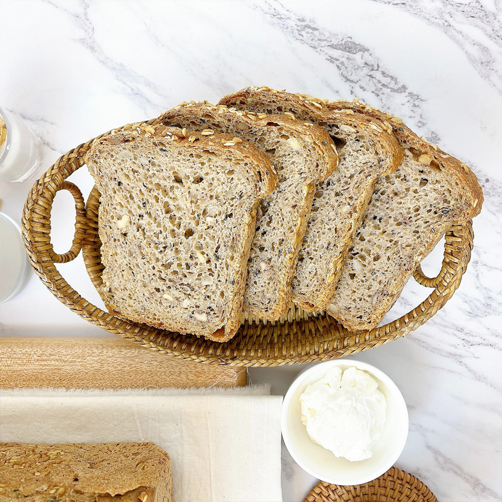 통곡물빵 곡물빵 100% 통밀식빵 뺑드상떼 900g 귀리빵 밀가루없는 비건 샌드위치