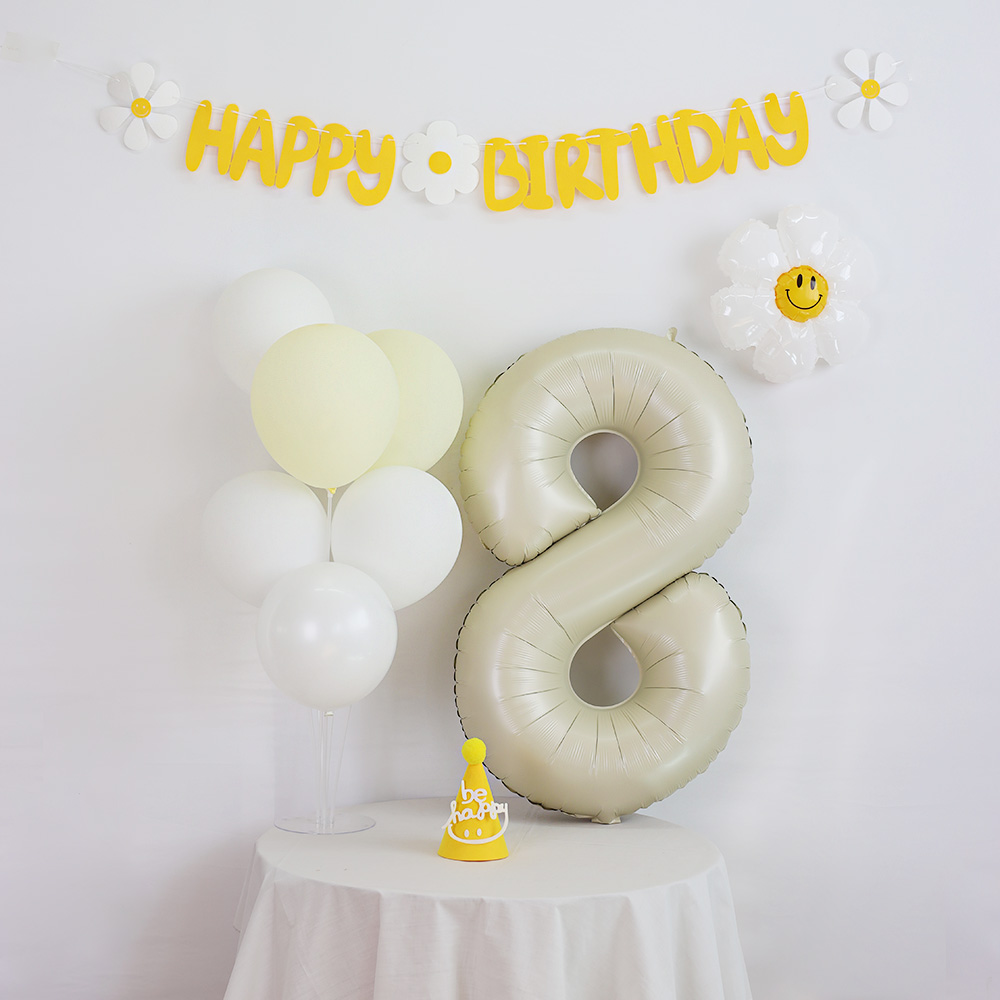 데이지 꽃풍선 스마일 생일파티 축하 꾸미기 이벤트 용품 미니 이미지 6