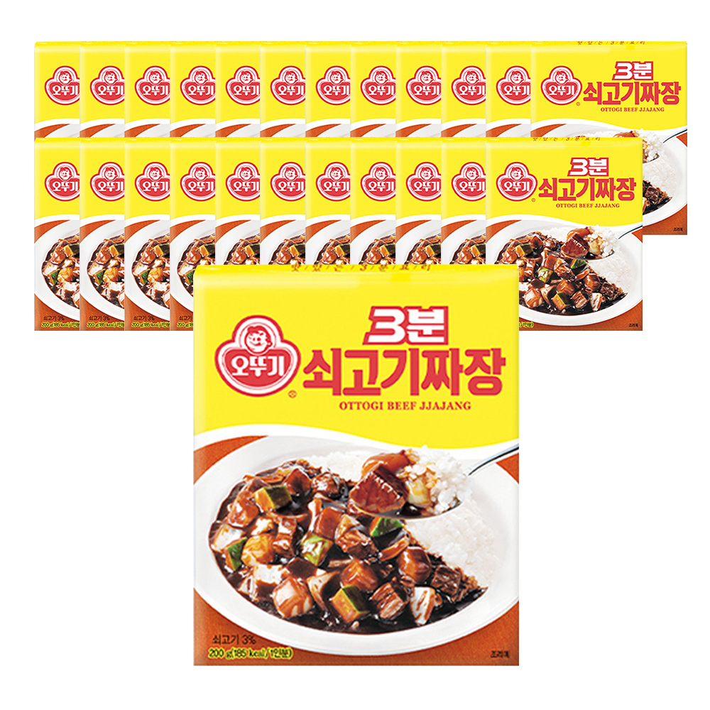 오뚜기 3분 쇠고기짜장, 200g, 24개