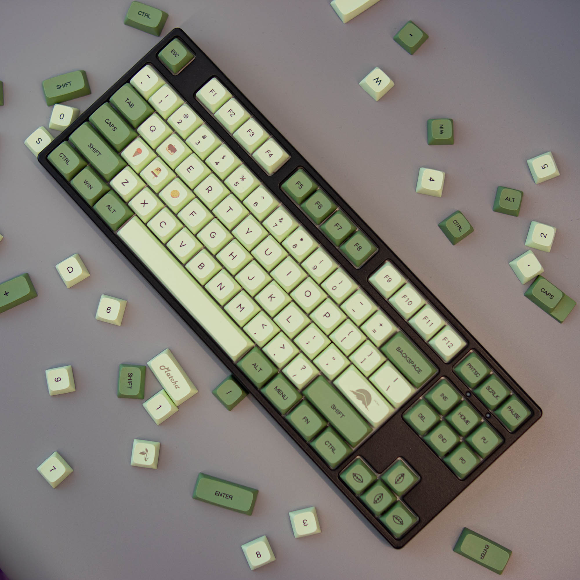 녹차 XDA PBT 키캡 기계식 키보드 텐키리스 독거미 말차 - 상세 이미지 5