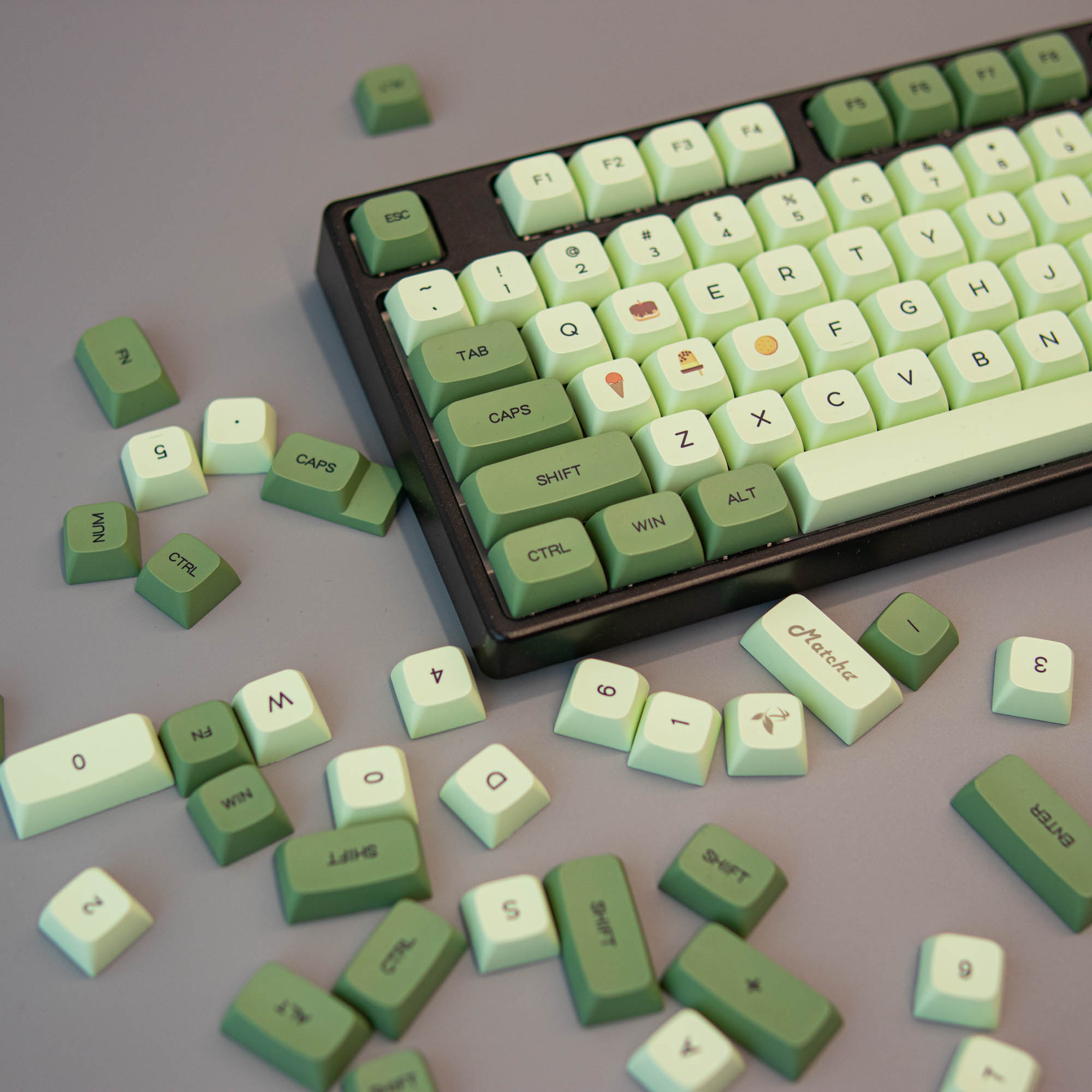 녹차 XDA PBT 키캡 기계식 키보드 텐키리스 독거미 말차 이미지 6